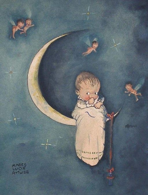 born child on moon